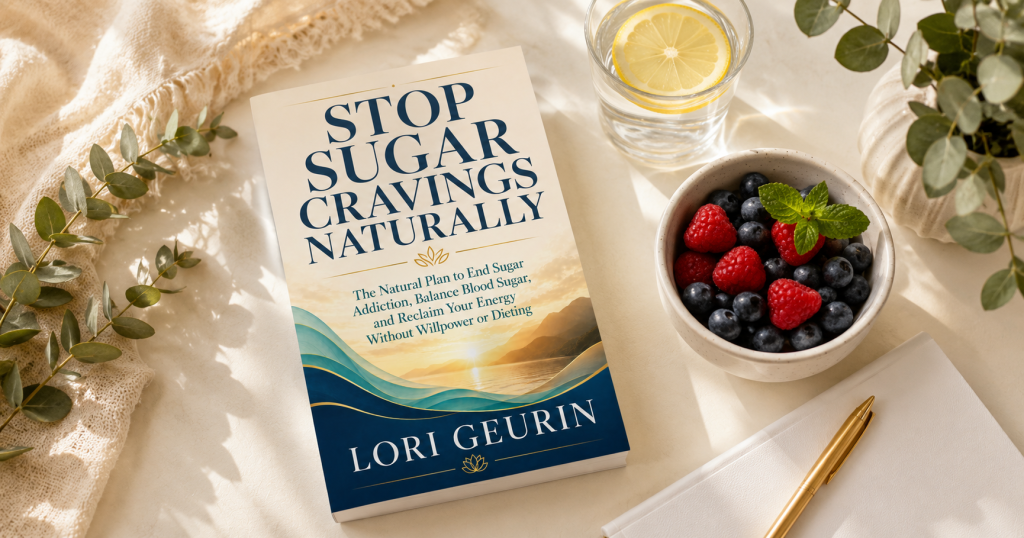 Healthy lifestyle book and morning essentials